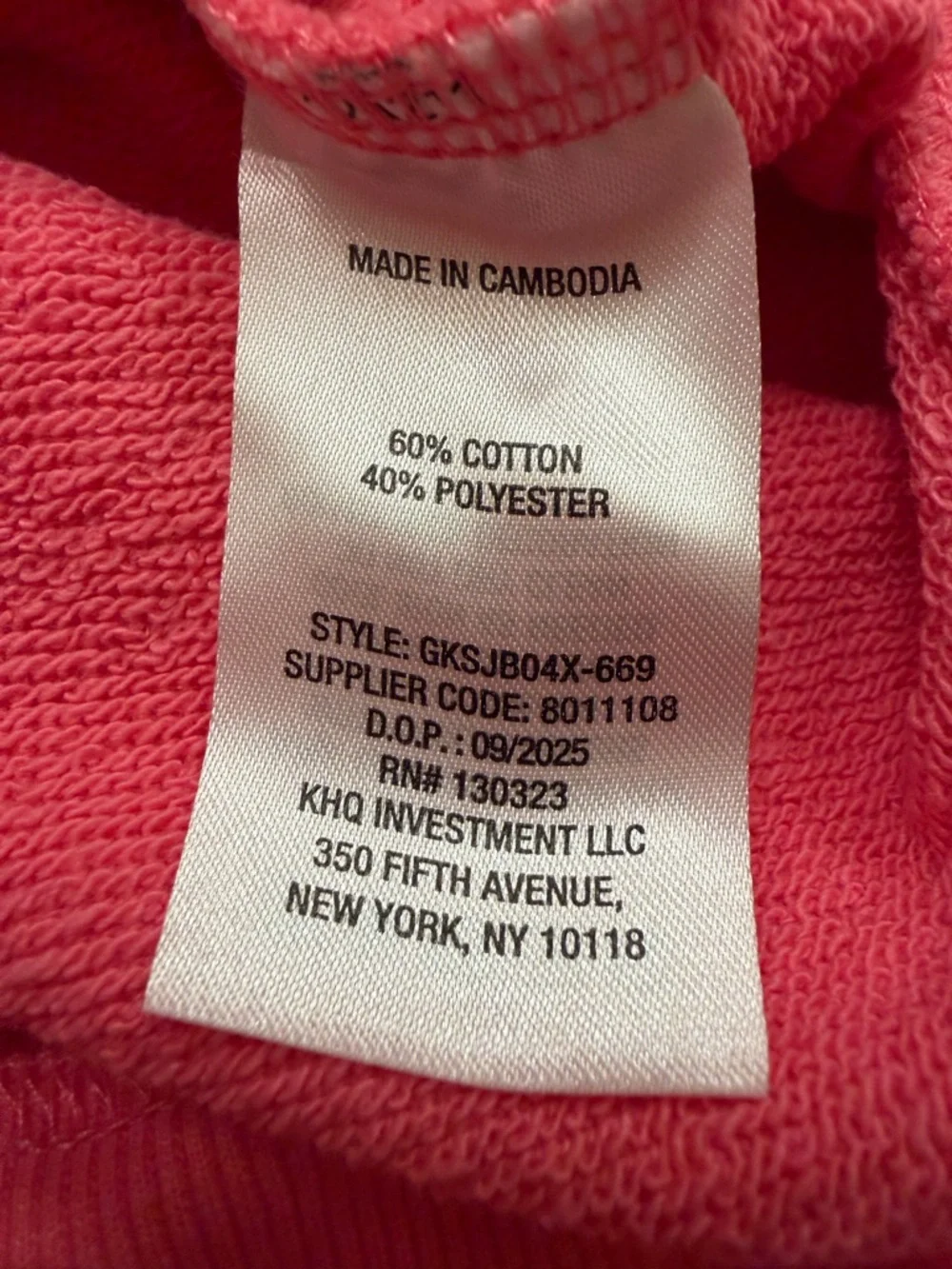 GAP Girls Coral Pink Rhinestone Logo Zip Hoodie size youth large